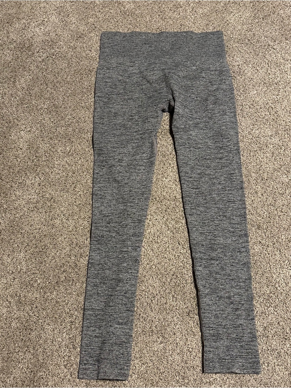 Colsie Gray Ribbed Leggings - Picture 3 of 4
